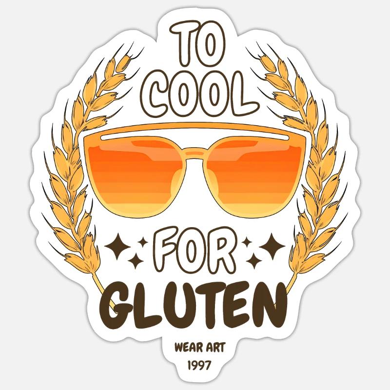 Pour refroidir pour le gluten - Sticker taille S (10 x 10 cm) - blanc mat