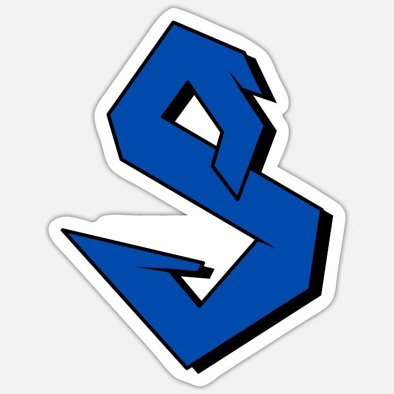 S Logo - Sticker taille S (10 x 10 cm) - blanc mat