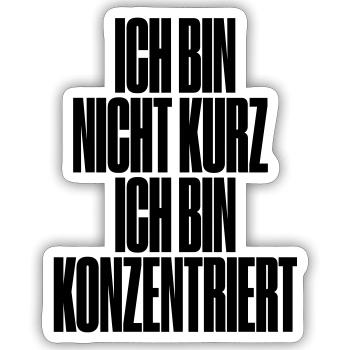 Klein sein - Sticker Größe S (10 x 10 cm) - Mattweiß - Vorne