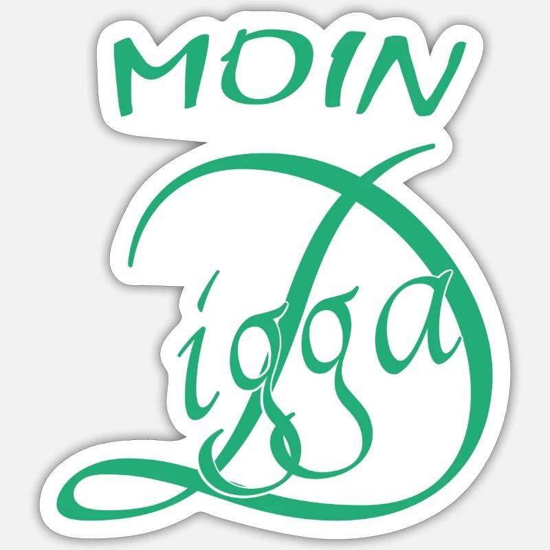 Moin Digga Sticker Größe S (10 x 10 cm)