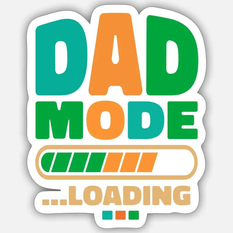 Laden im Dad-Modus Laden - Sticker Größe S (10 x 10 cm) - Mattweiß