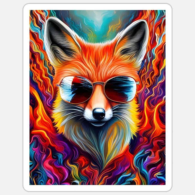 Lunettes de soleil - Sticker taille S (10 x 10 cm) - blanc mat