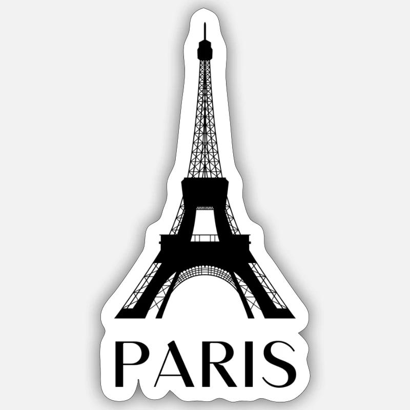 Paris - Sticker taille S (10 x 10 cm) - blanc mat