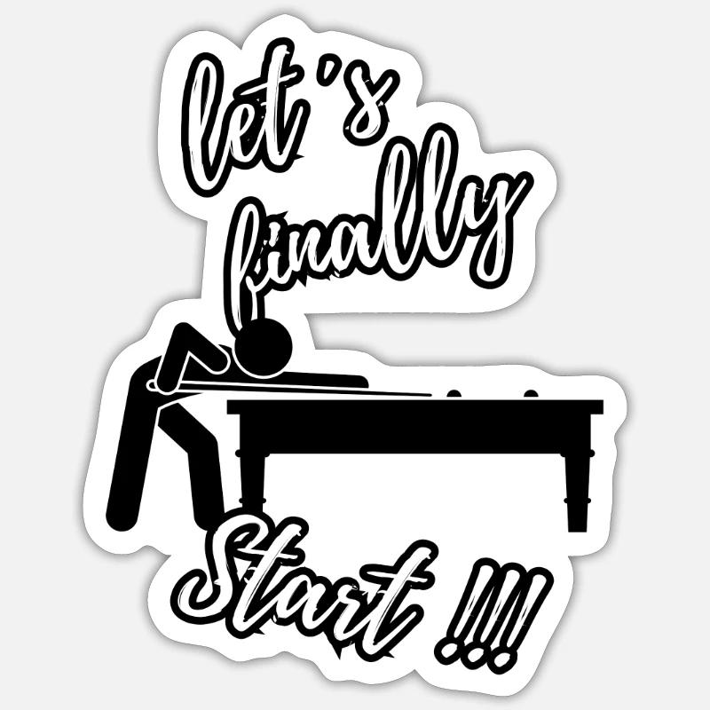 mettons enfin Pool - Sticker taille S (10 x 10 cm) - blanc mat