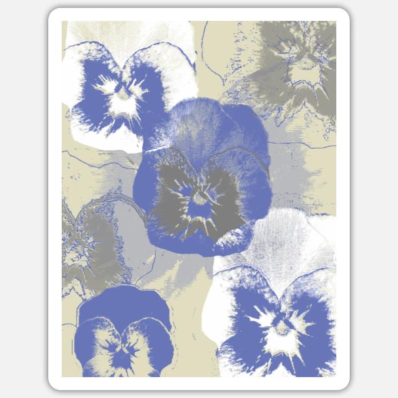 Pensées 2 Sticker taille S (10 x 10 cm)