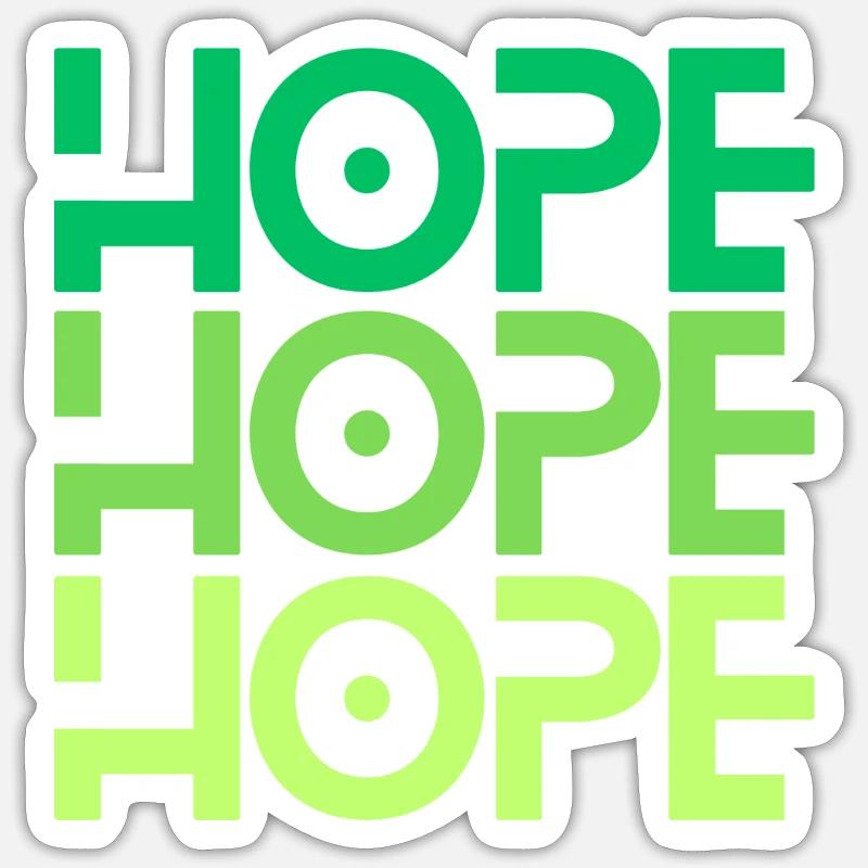 HOPE - Sticker Größe S (10 x 10 cm) - Mattweiß