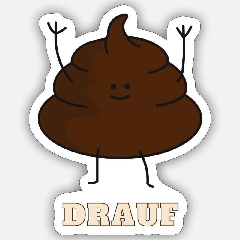 Scheiß drauf - Sticker Größe S (10 x 10 cm) - Mattweiß