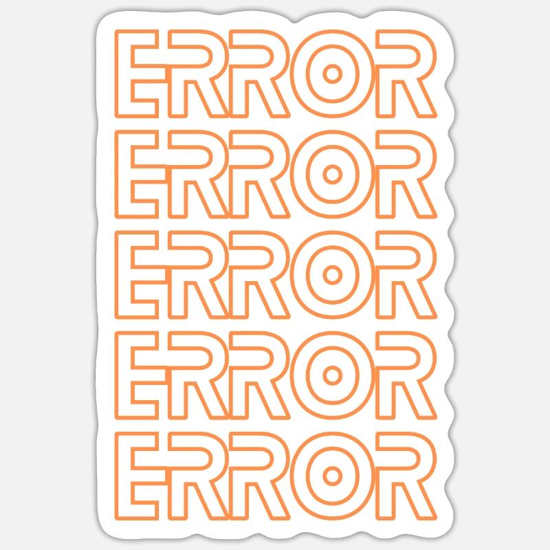 Error - Sticker Größe S (10 x 10 cm) - Mattweiß