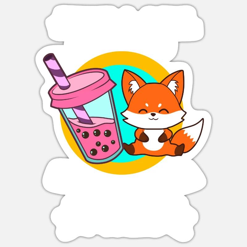Bubble Tea Bubble Tee Mädchen Geschenk Sticker Größe S (10 x 10 cm)