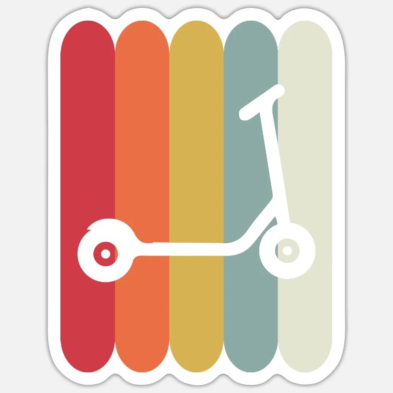 E-Scooter Roller Scooter - Sticker size S (10 x 10 cm) - white matte