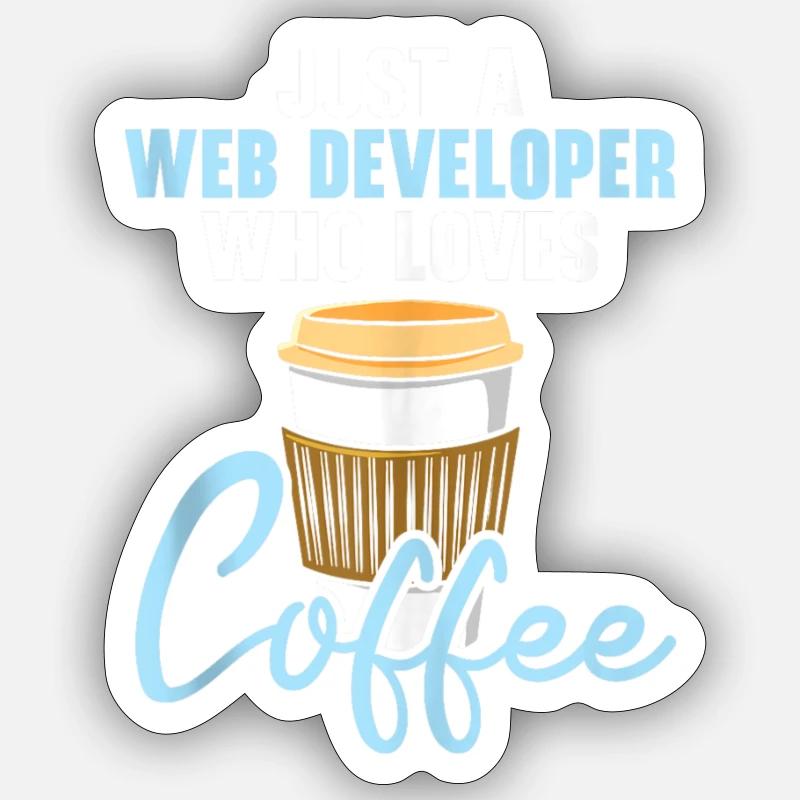 Développement de sites Web Café Programme de développement Web Sticker taille S (10 x 10 cm)