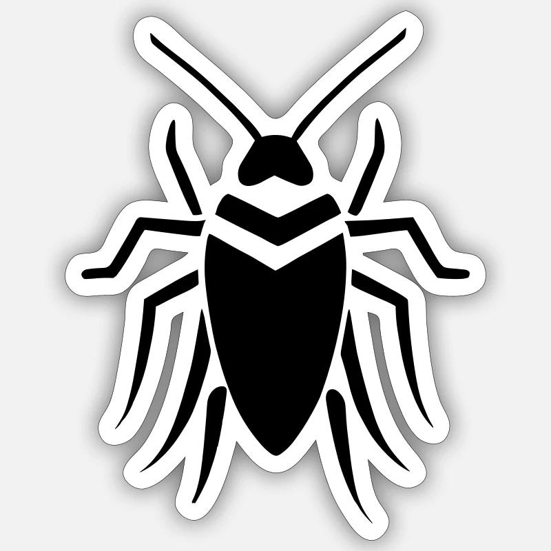 cockroach - Sticker size S (10 x 10 cm) - white matte