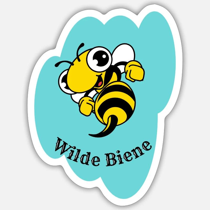 Wilde Biene Sticker Größe S (10 x 10 cm)