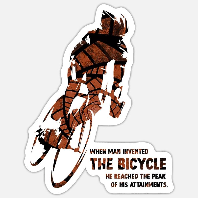 Le vélo - Sticker taille S (10 x 10 cm) - blanc mat