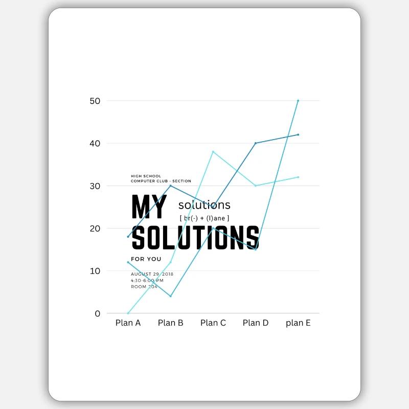 Diagramme Mes solutions - Sticker taille S (10 x 10 cm) - blanc mat