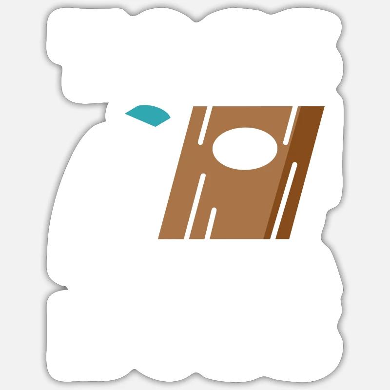 Cornhole Toss Bean Spiel Geschenk Sticker Größe S (10 x 10 cm)