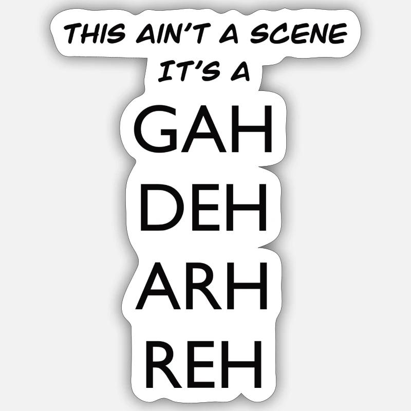 This Ain't A Scene - Black Text (Fall Out Boy) Sticker size S (10 x 10 cm)