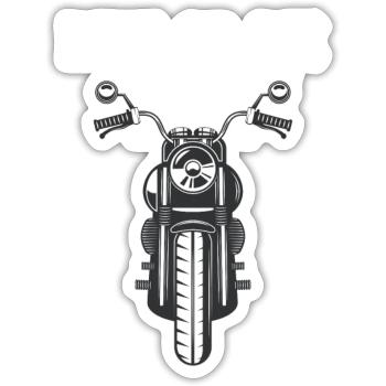 Rouler ou mourir - Sticker taille S (10 x 10 cm) - blanc mat - Devant