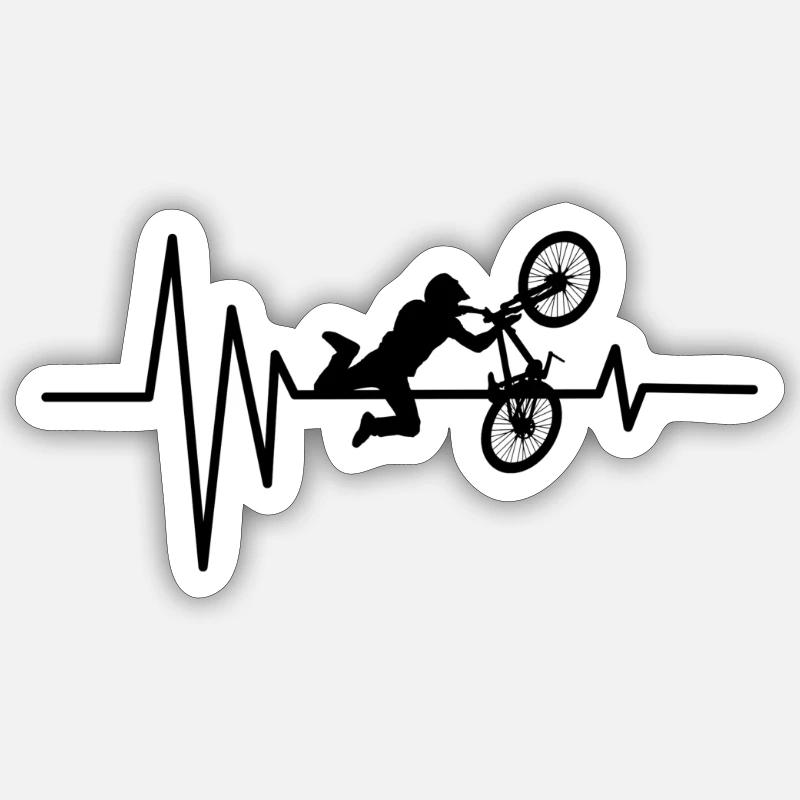 MountianBiker - Sticker size S (10 x 10 cm) - white matte