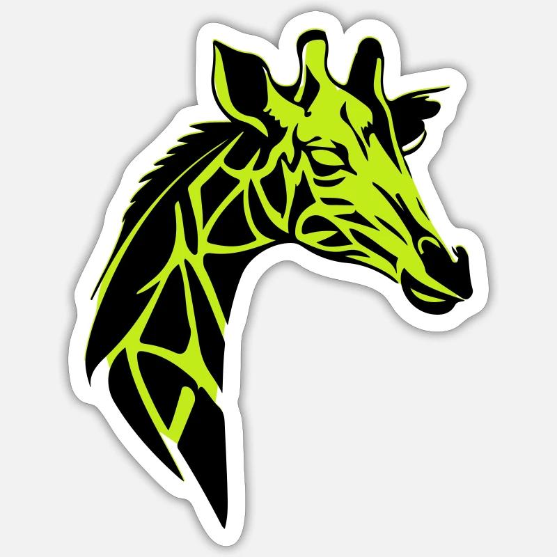 giraffe - Sticker Größe S (10 x 10 cm) - Mattweiß