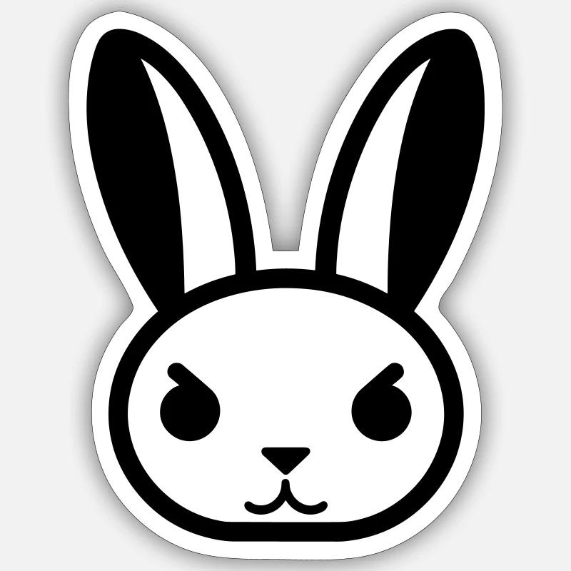 rabbit Sticker size S (10 x 10 cm)