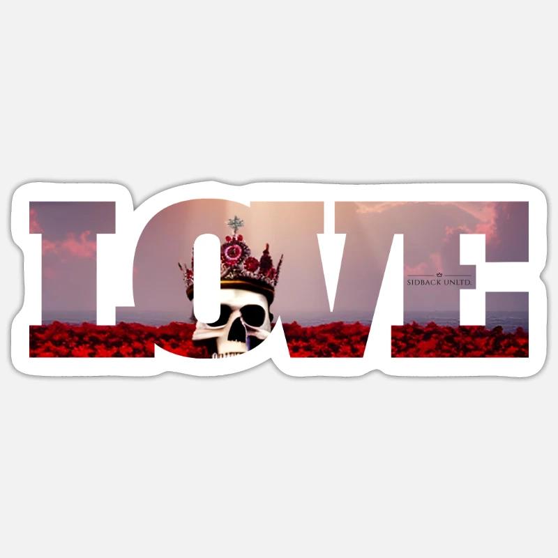 sidback unltd. - eternal love - Sticker Größe S (10 x 10 cm) - Mattweiß