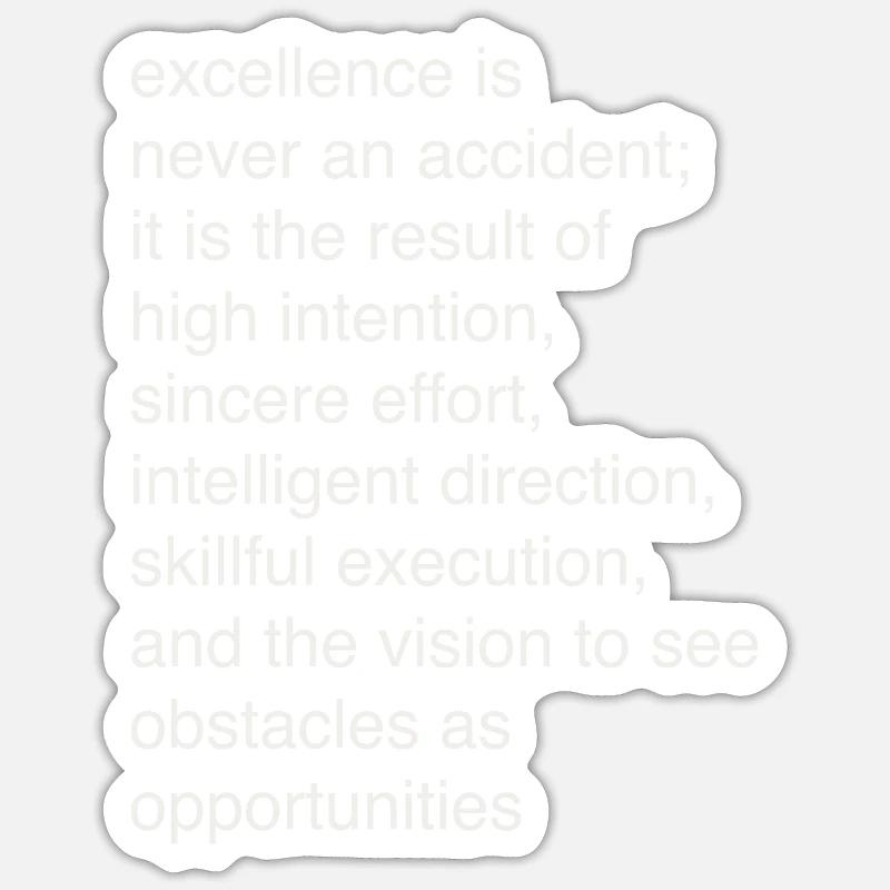 Excellence - Sticker taille S (10 x 10 cm) - blanc mat