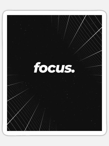 Focus graphic art - Sticker Größe S (10 x 10 cm) - Mattweiß