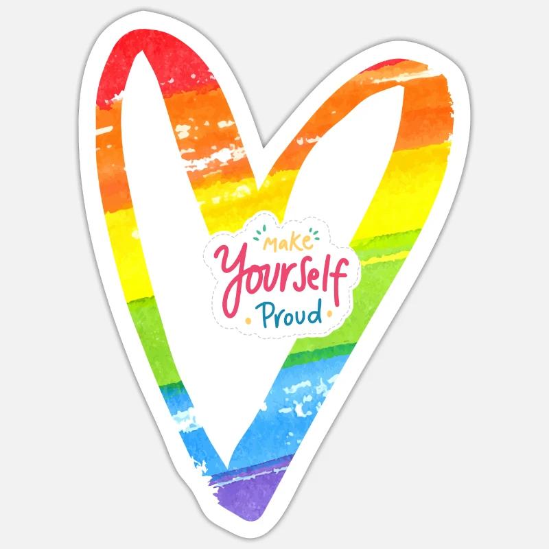 make yourself proud - Sticker Größe S (10 x 10 cm) - Mattweiß