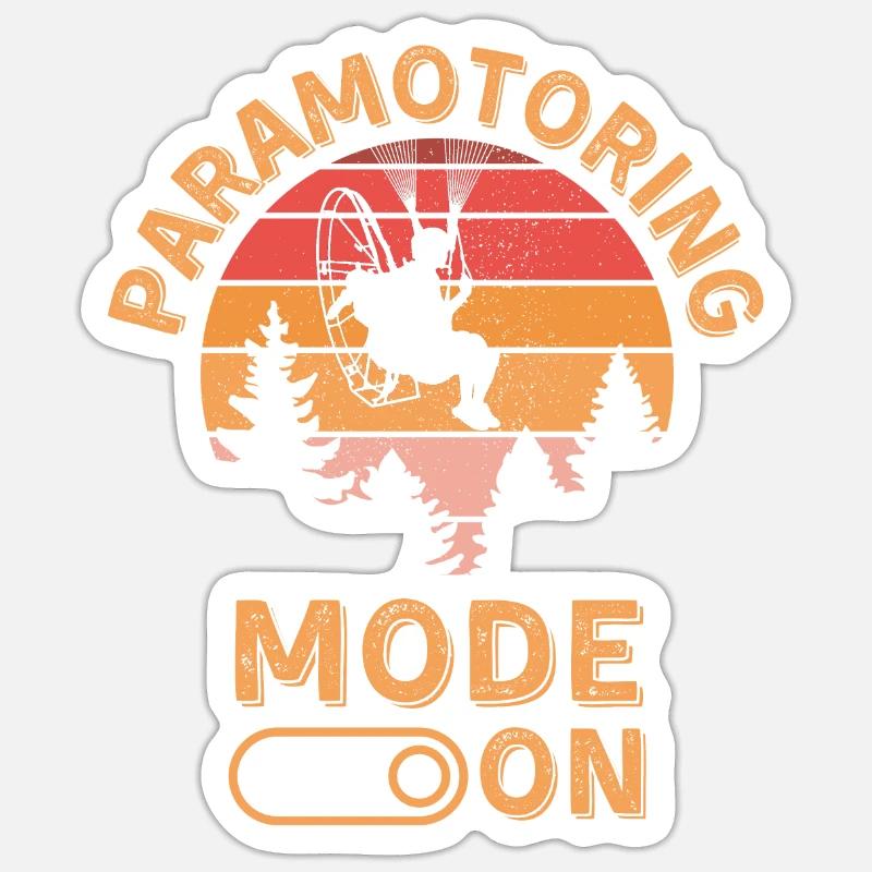 Mode paramoteur activé Sticker taille S (10 x 10 cm)