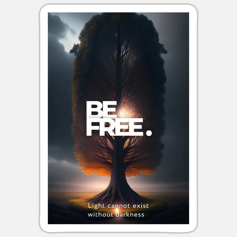 Light cannot exist without darkness Sticker size S (10 x 10 cm)