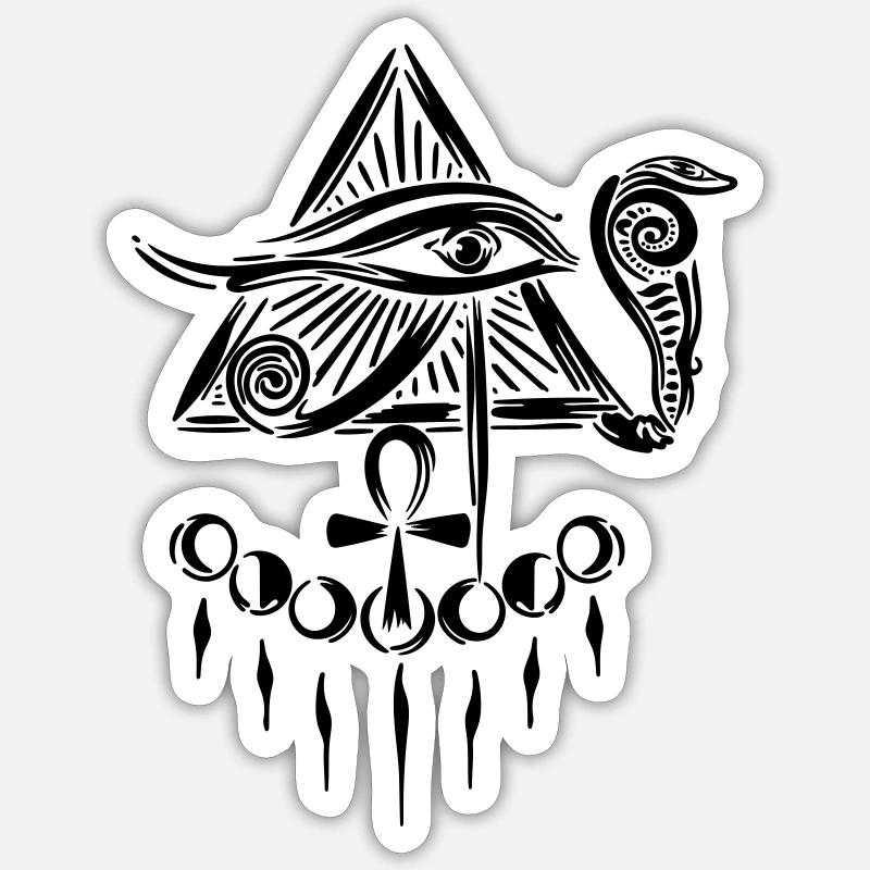Œil d’Horus Œil d’Horus - Sticker taille S (10 x 10 cm) - blanc mat