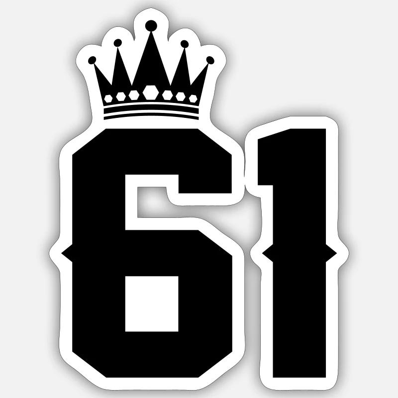 61 - Sticker taille S (10 x 10 cm) - blanc mat