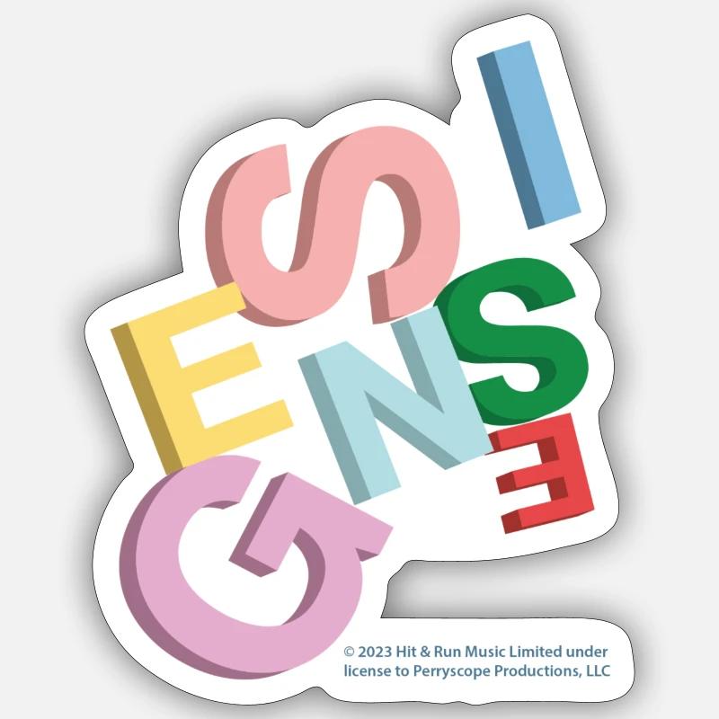 Genesis Buntes Verdrehtes Logo - Sticker Größe S (10 x 10 cm) - Mattweiß
