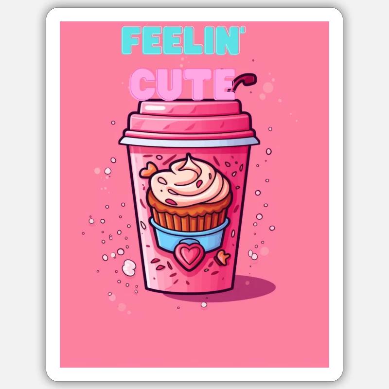 cute - Sticker Größe S (10 x 10 cm) - Mattweiß