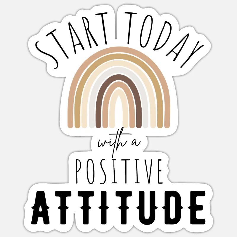 POSITIVE EINSTELLUNG MINDSET Motivation Sticker Größe S (10 x 10 cm)