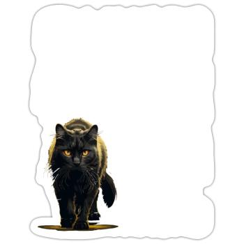 Chat de Russie Dire en russe pour - Sticker taille S (10 x 10 cm) - blanc mat - Devant