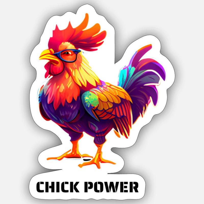PUISSANCE CHICK Sticker taille S (10 x 10 cm)
