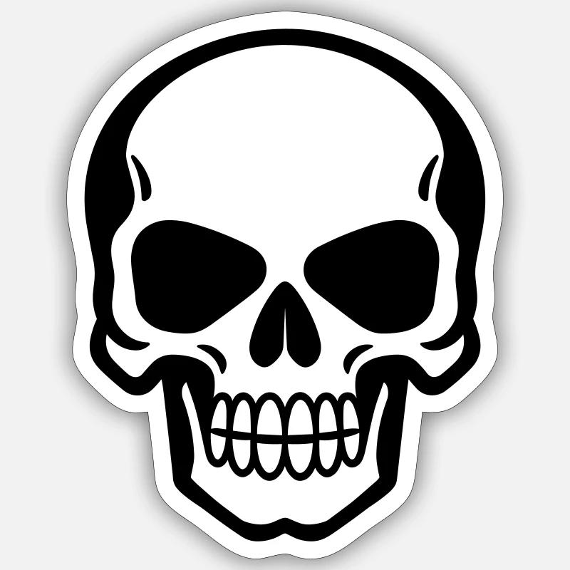 Skull - Sticker size S (10 x 10 cm) - white matte