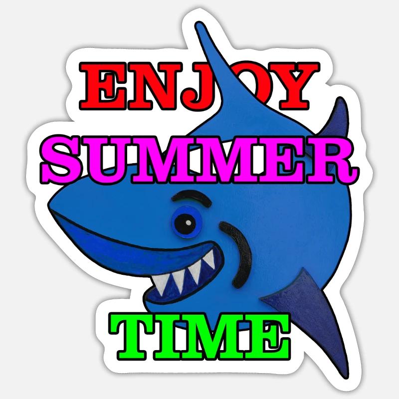 Shark - Sticker size S (10 x 10 cm) - white matte