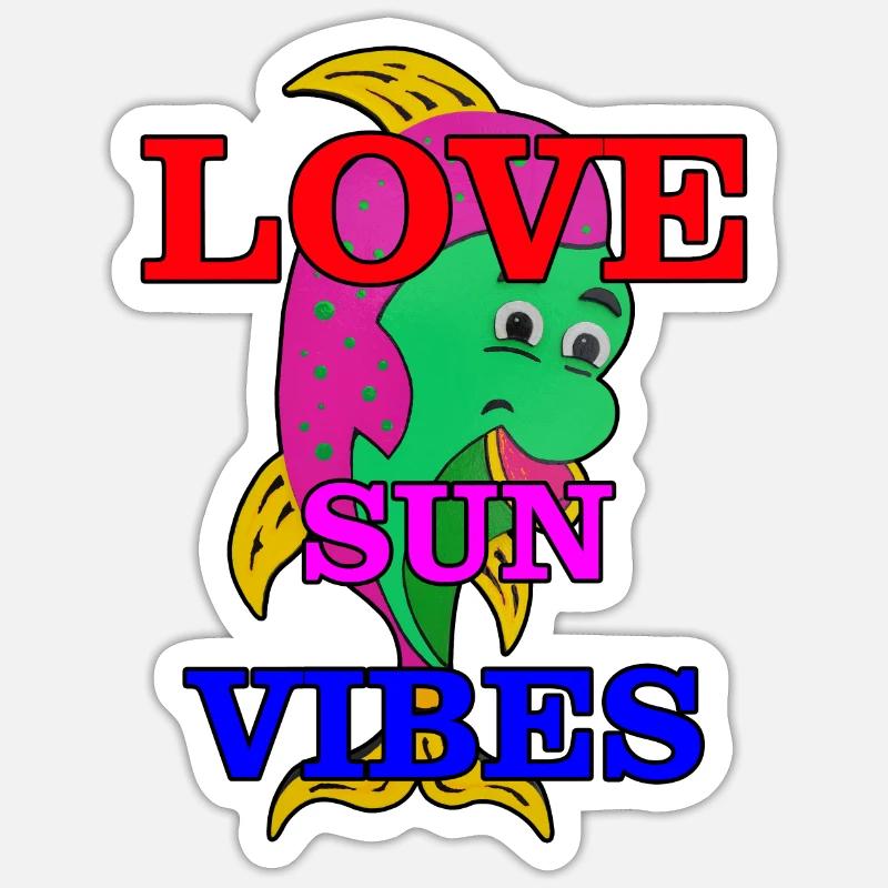 Funny fish Sticker size S (10 x 10 cm)