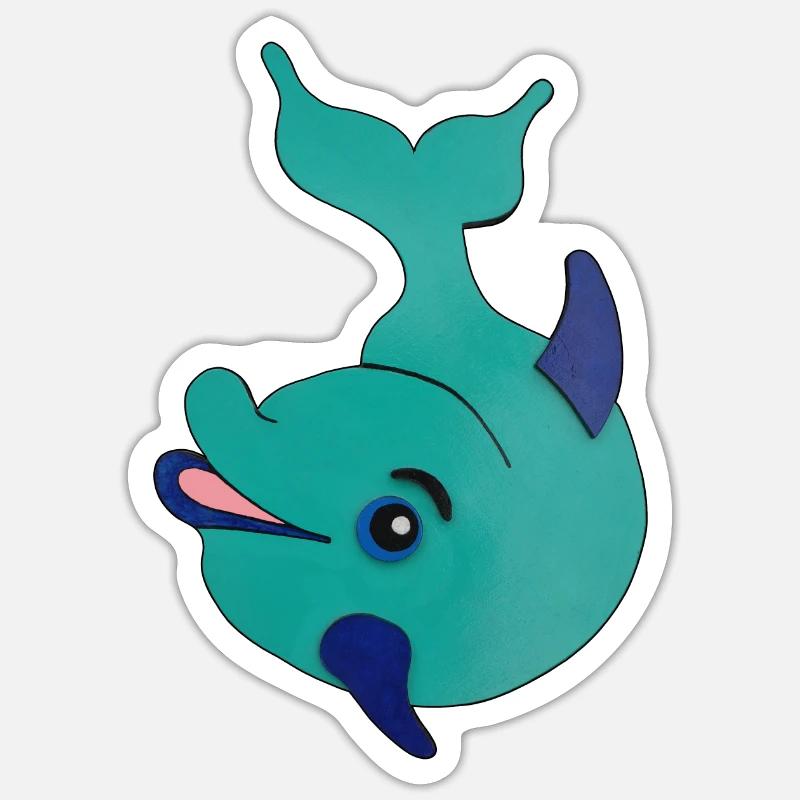 Delfin Sticker Größe S (10 x 10 cm)