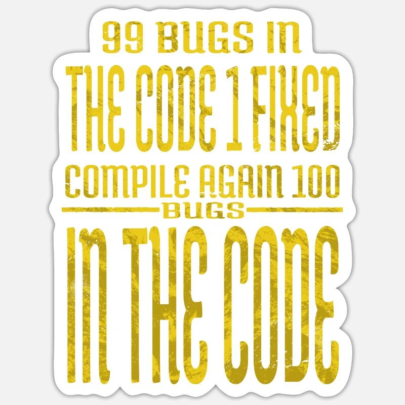 frontend developer computer programming present - Sticker Größe S (10 x 10 cm) - Mattweiß