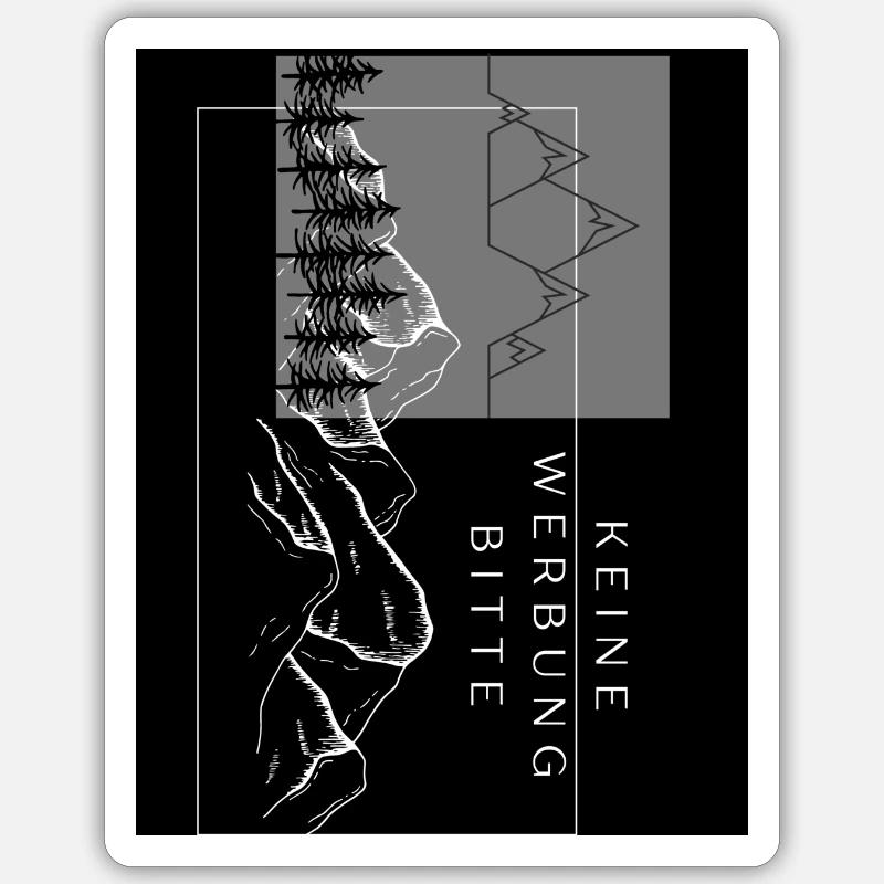 Bitte keine Werbung - Sticker Größe S (10 x 10 cm) - Mattweiß