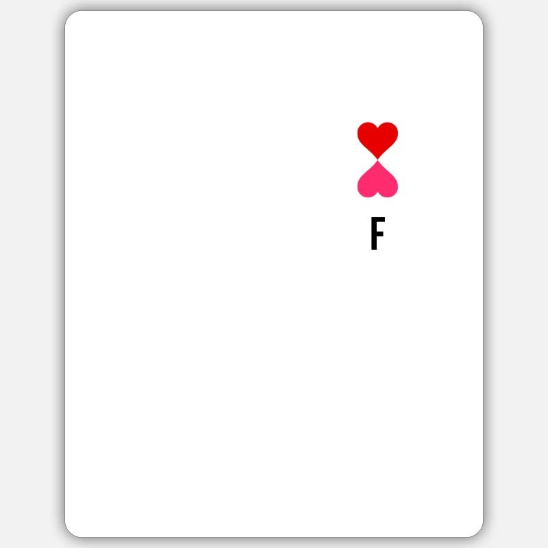 F - Sticker taille S (10 x 10 cm) - blanc mat