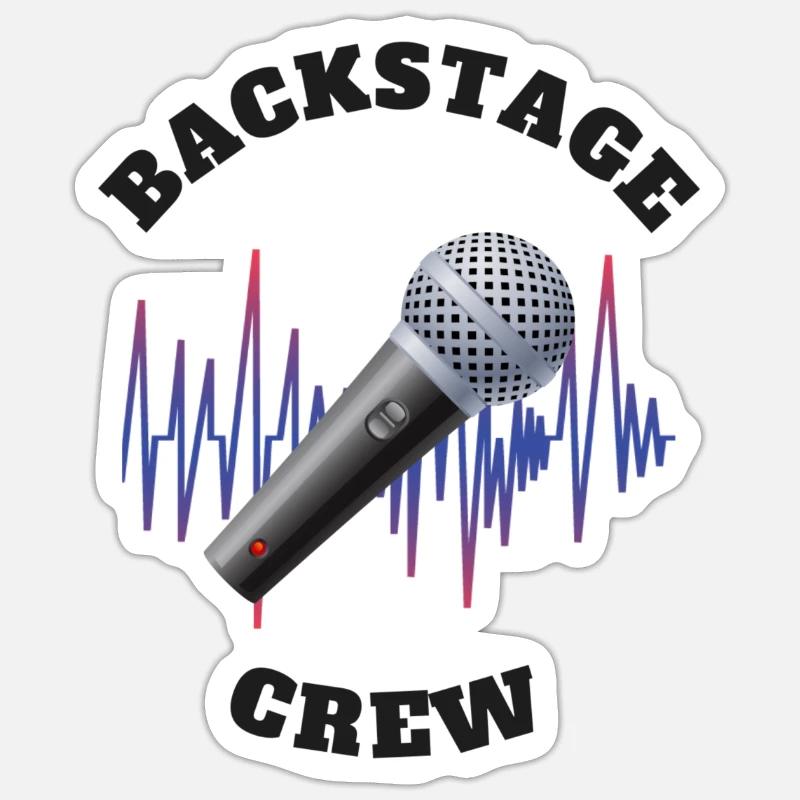 Backstage-Crew Sticker Größe S (10 x 10 cm)