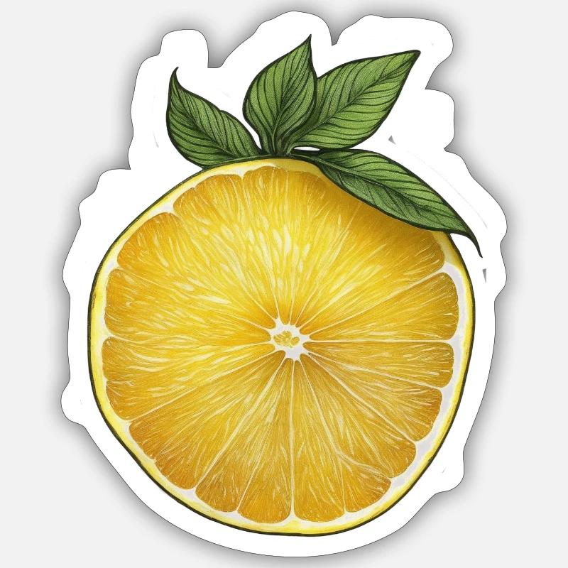Tranche de citron Sticker taille S (10 x 10 cm)