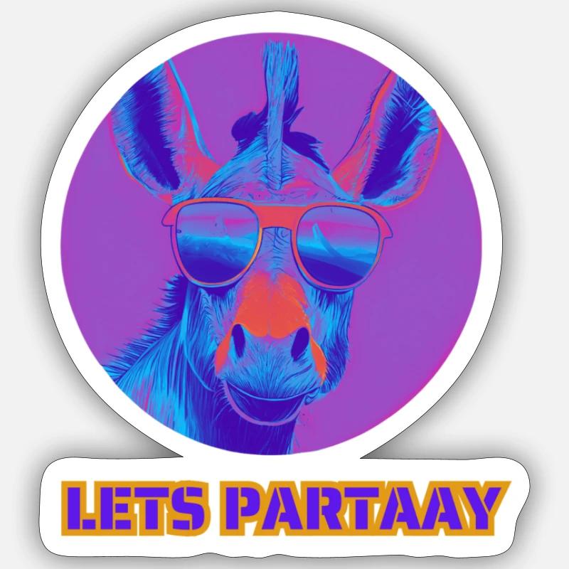 LAISSE PARTAAY - Sticker taille S (10 x 10 cm) - blanc mat