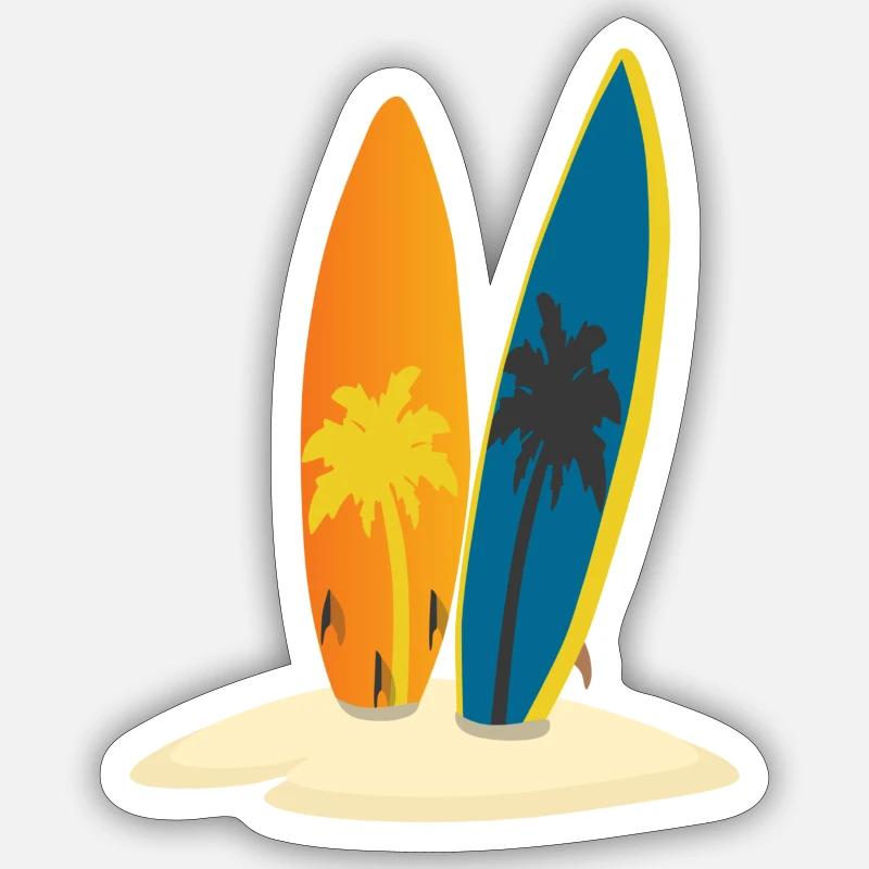 Surf! - Sticker taille S (10 x 10 cm) - blanc mat