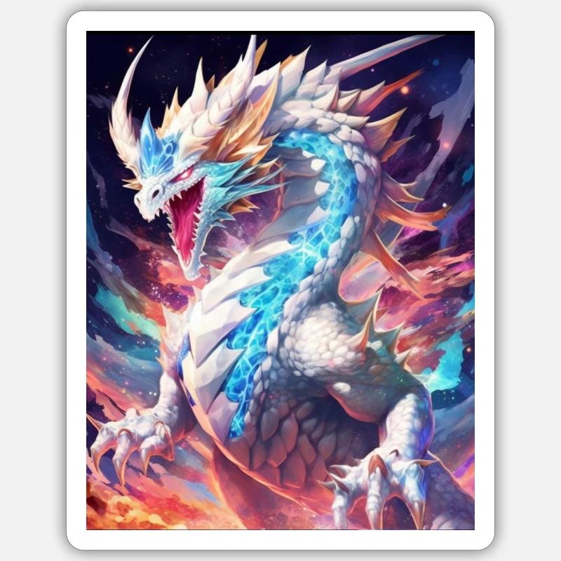 Ignis le Dragon Céleste de Feu Sticker taille S (10 x 10 cm)